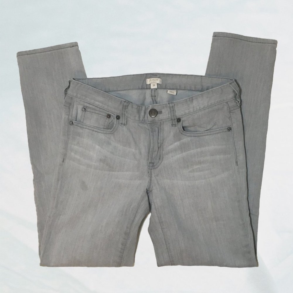 J. Crew Stretch Light Gray Skinny Jeans